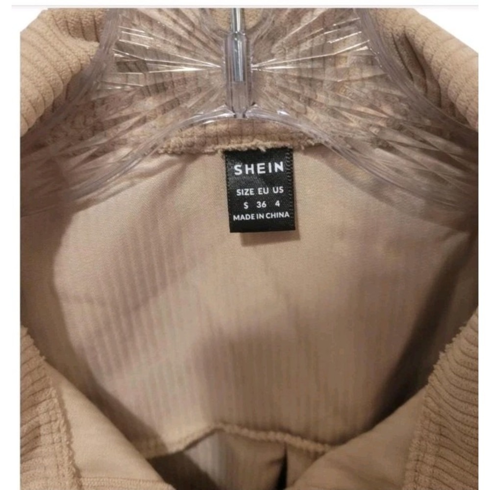 Shein Small Brown Corduroy  Womens Jacket - Picture 2 of 5